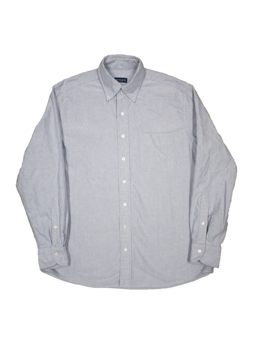 Proper Cloth Oxford Button Down Shirt The Clark Cotton Long Sleeve Blue Large
